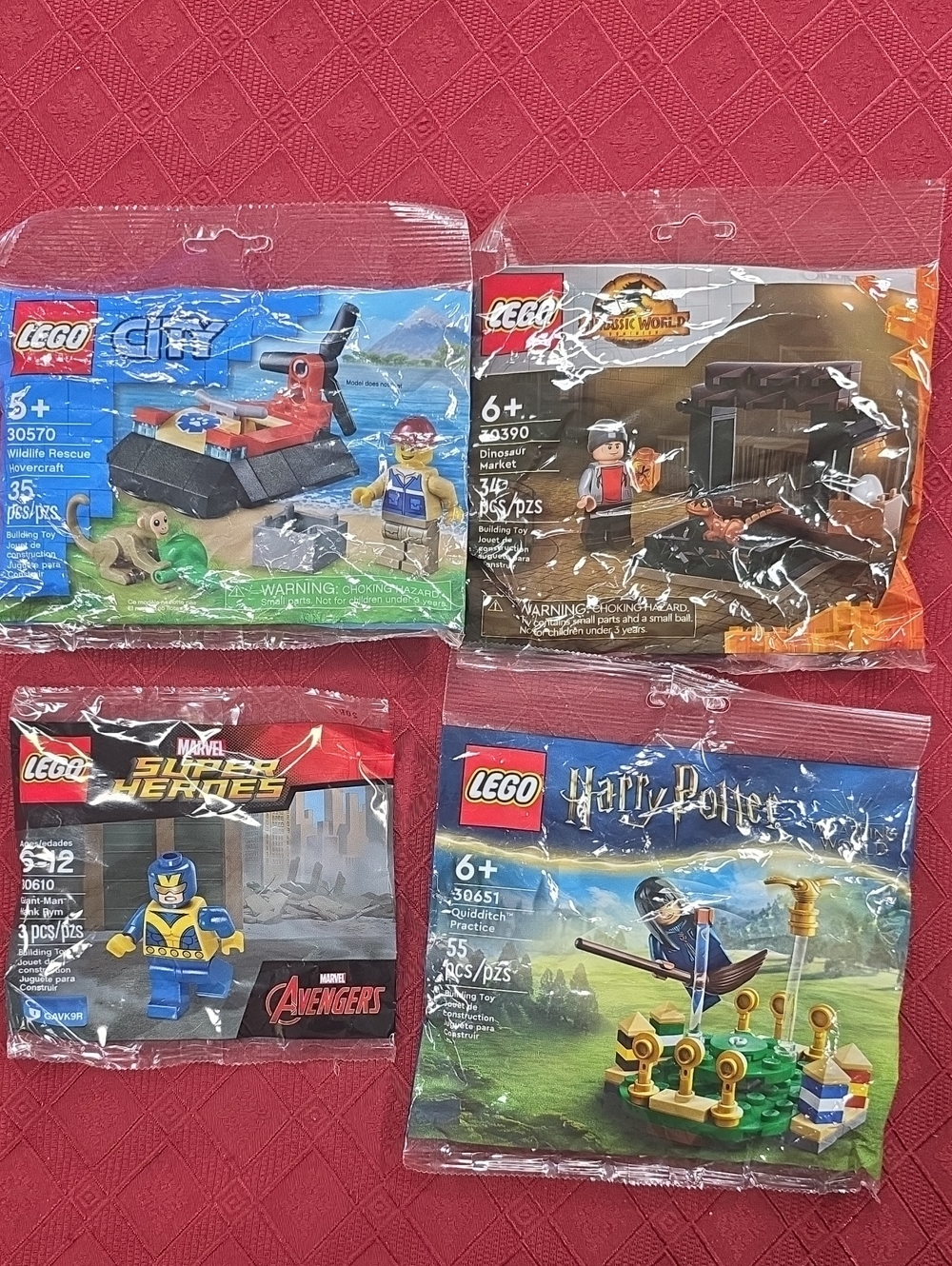Lego Kids Mini Packs — Red, Blue, Green, Black